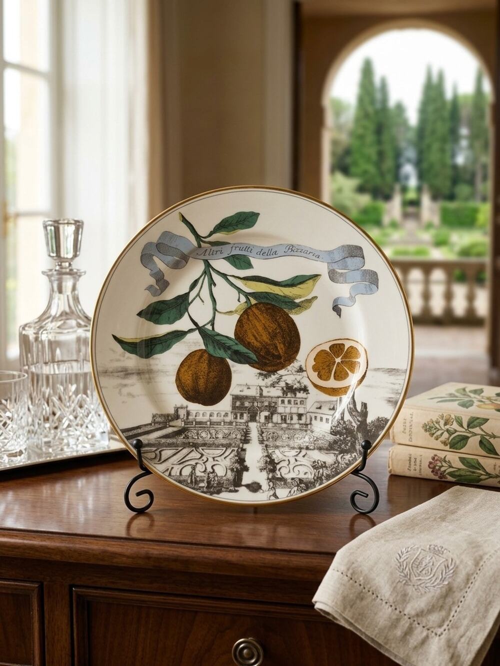 Fitz Floyd Villa Fruittissimo III Plate Altri Frutti Della Bizzaria Italian Vtg